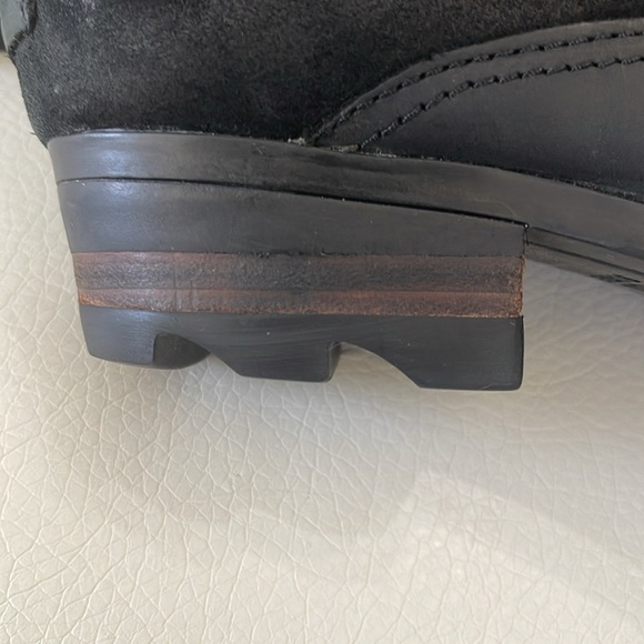 Sorel women’s Lolla Black Ankle Boots Nubuck leather and suede size 8 side zip - Picture 16 of 16